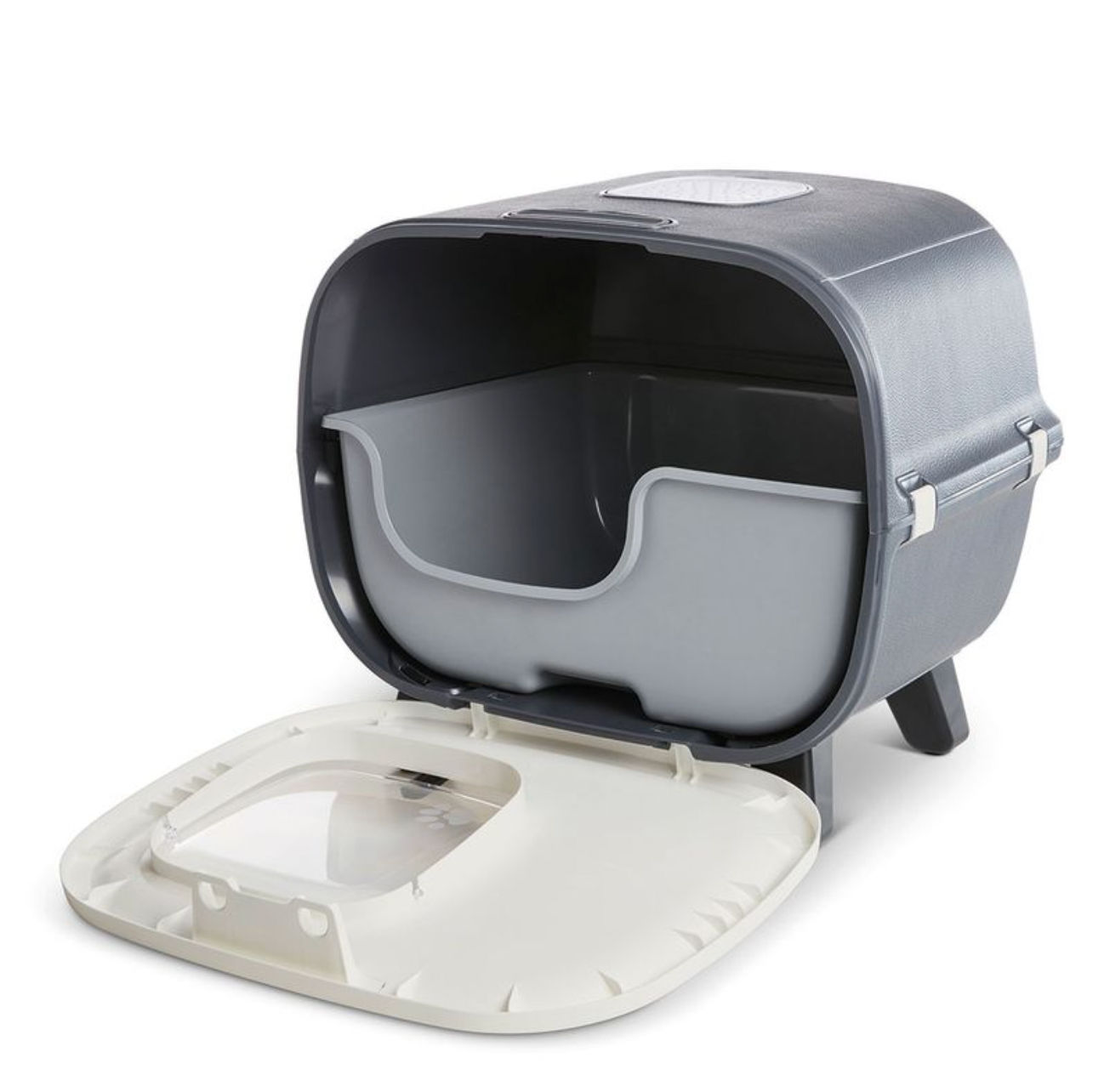 Mira Deluxe Luxus-Toilette Anthrazit/Weiss 56X45X50.5 CM